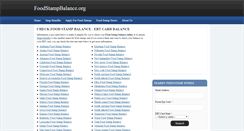 Desktop Screenshot of foodstampbalance.org