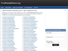 Tablet Screenshot of foodstampbalance.org